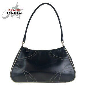PRADA Black Leather Shoulder Bag